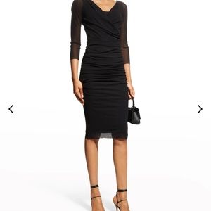 Gorgeous Fuzzi black mesh cocktail dress